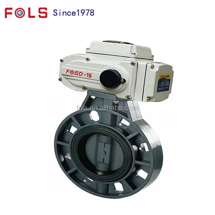 electric PVC butterfly valve with 4 20ma intelligent valve positioner