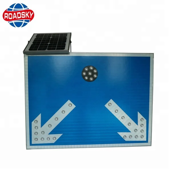 Blue Round Aluminum Led Highway Signs Safety Road Warning Sign