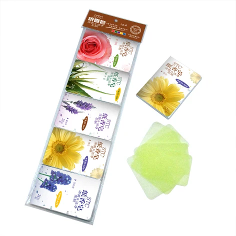 
Eco friendly natural fragrance disposable portable antibacterial mini paper hand soap 