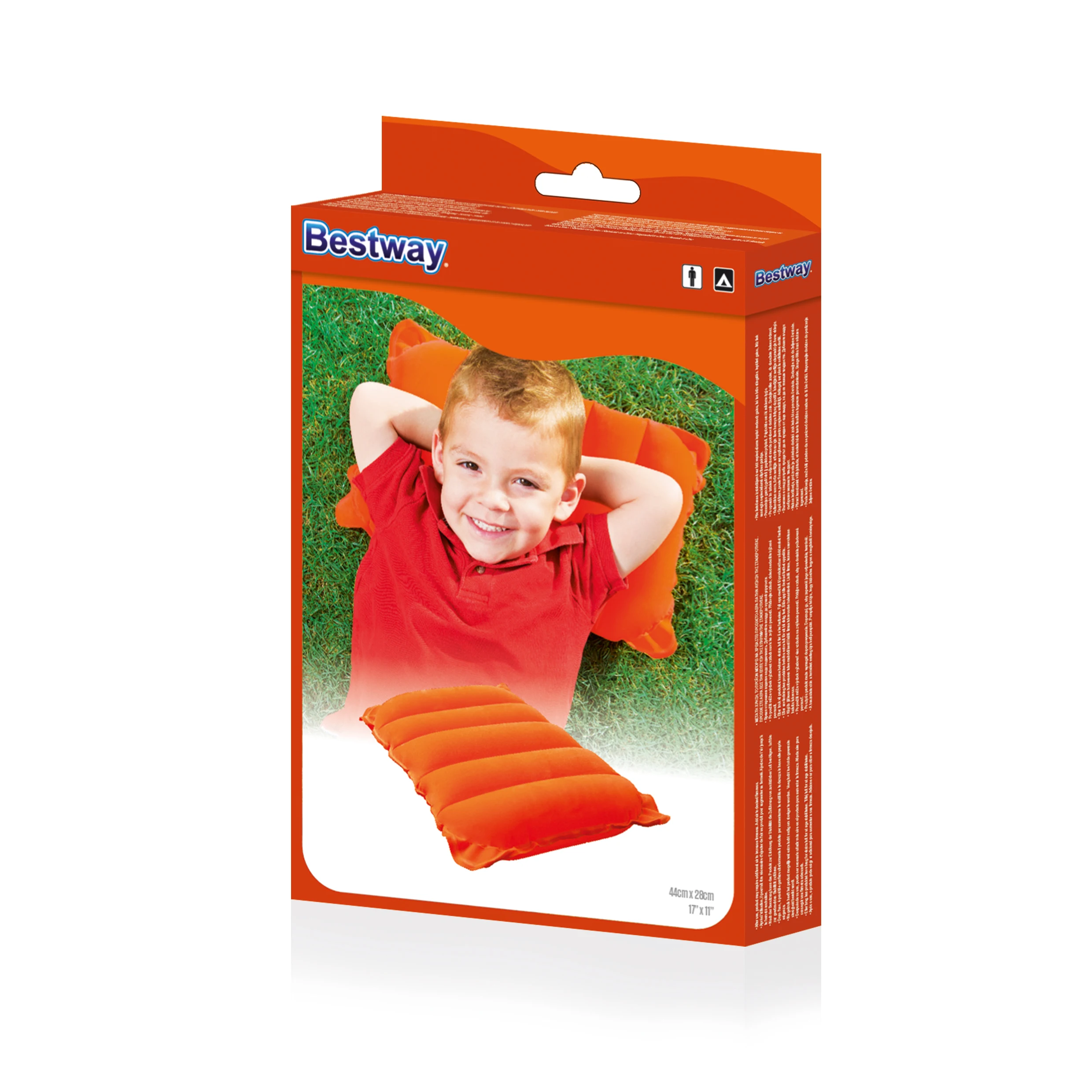 Bestway 67485 38cm x 24cm x 9cm  flocked air travel pillow for children cushioned seat