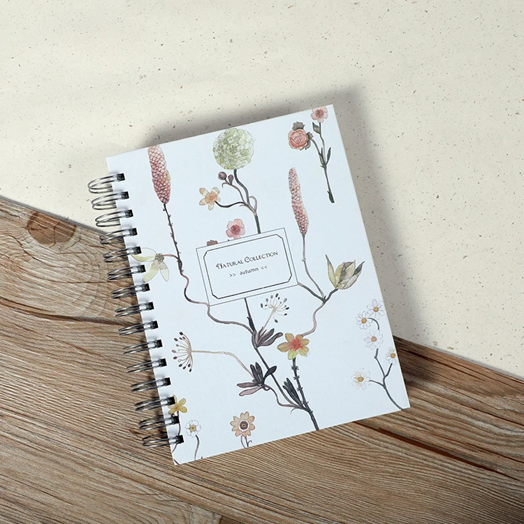 Top Quality  Promotional Printing Factory Classic Premium 120 Pages Double Wire  Paper cover Spirala Notebook