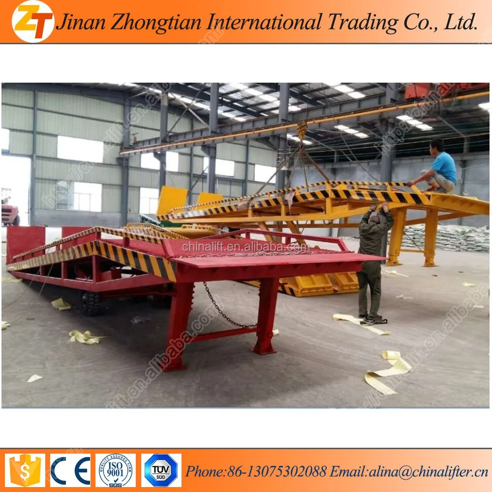 Mobile hydraulic yard ramp/container ramp