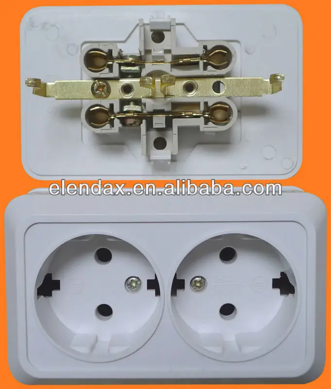 S1010 European style surface mounted schuko socket outlet 2 pin electrical sockets switches