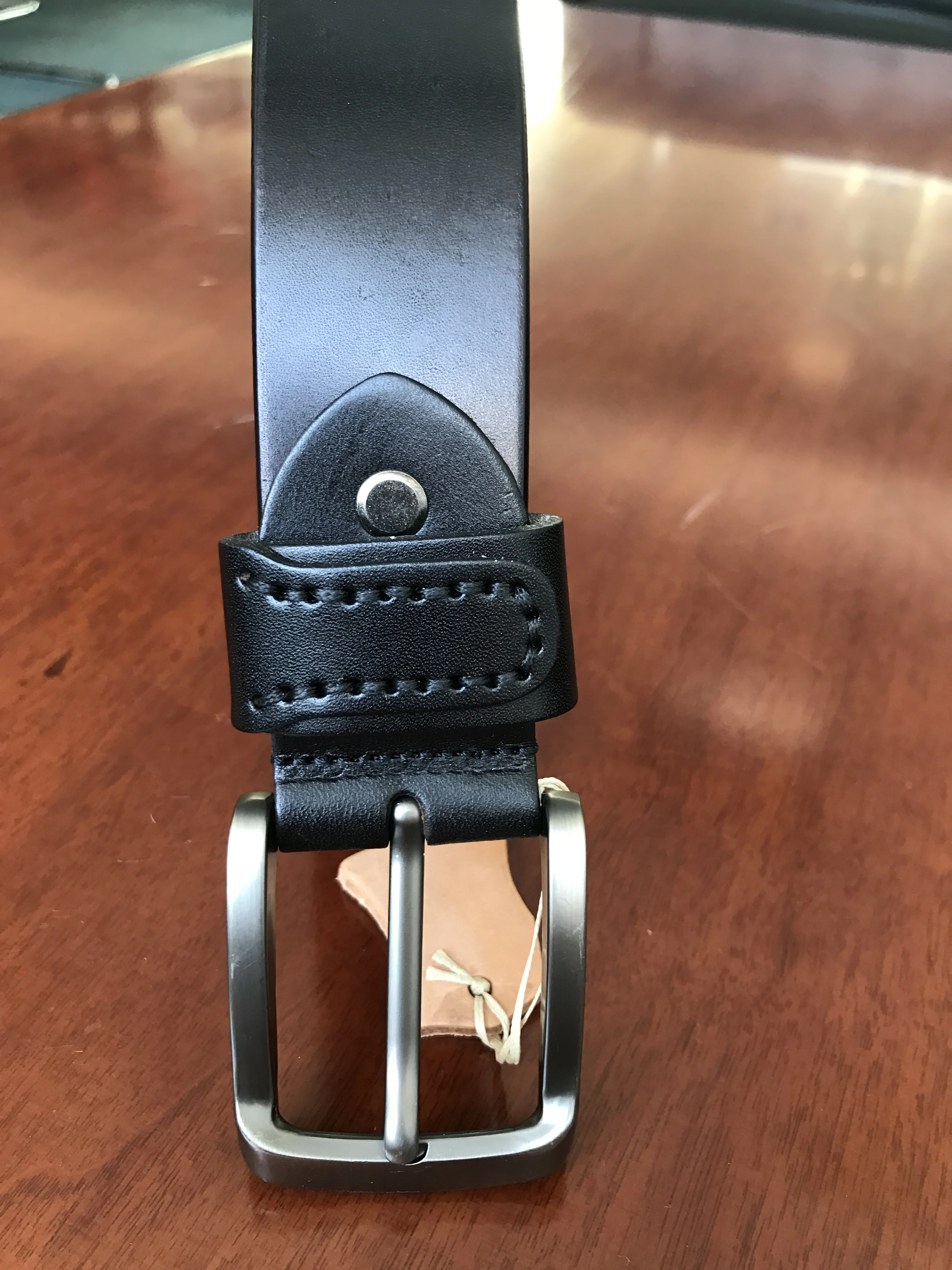 TOP Crown Leather Unisex Genuine Leather Belt/Cowhide Genuine Leather Belts with Handmade Stitching