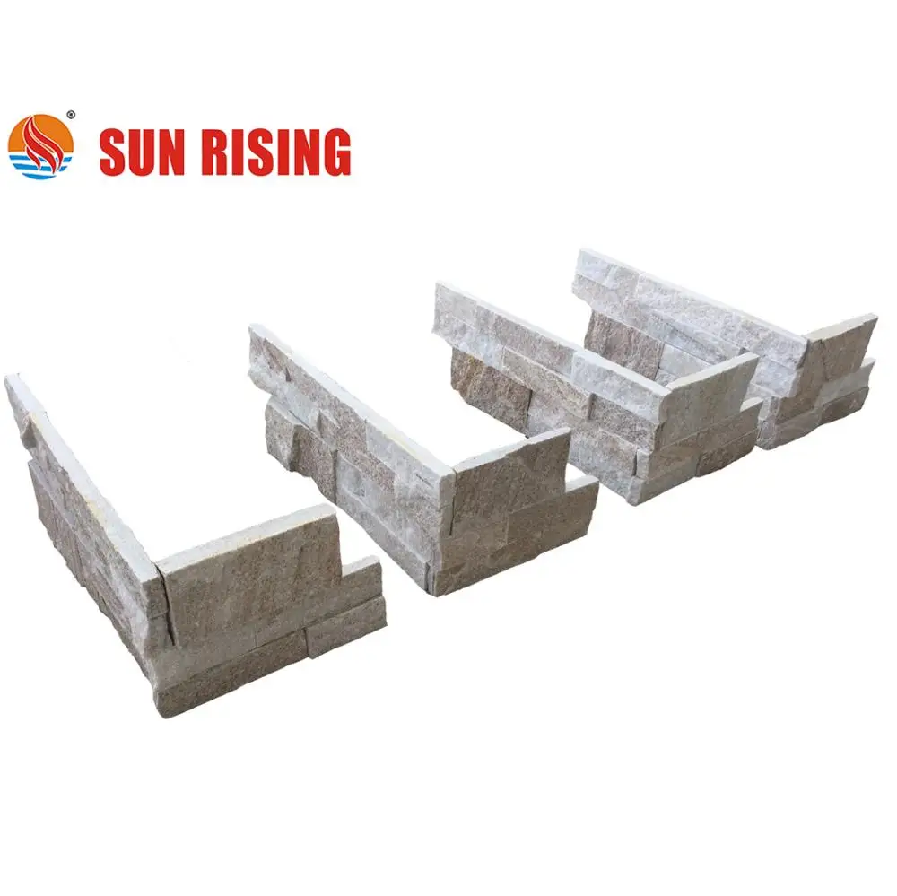 Прямая Заводская поставка каменная облицовочная плитка из кварцит для украшения стен