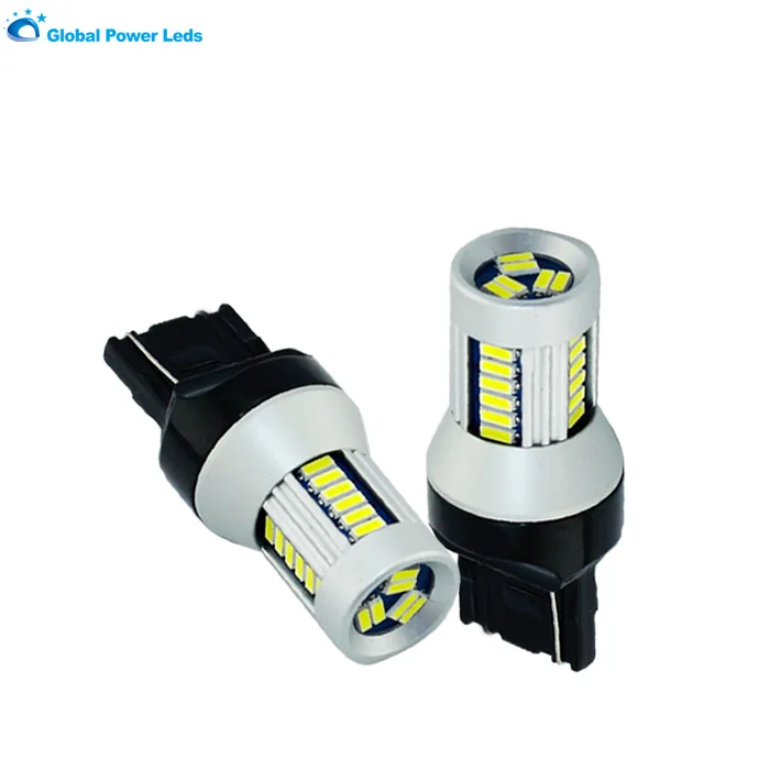 Бесплатная доставка светодиодный светильник высокой мощности T20 W21W 7440 12V 24V 4014smd автомобильные тормозные лампы красного
