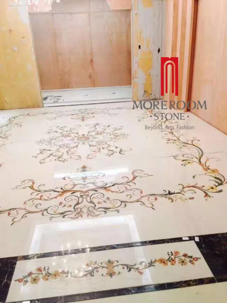 
Foshan Moreroom stone composite marble floor for Marble medallion & waterjet pattern dedigns 