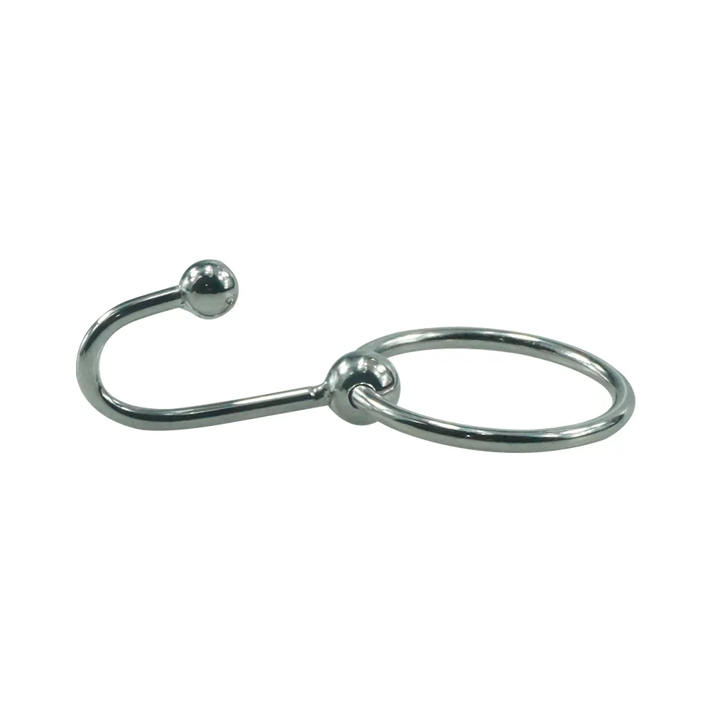 Medical Stainless Steel Urethral Plug Toys Hhead Ring With Double Ball Prince Albert Wand Penis