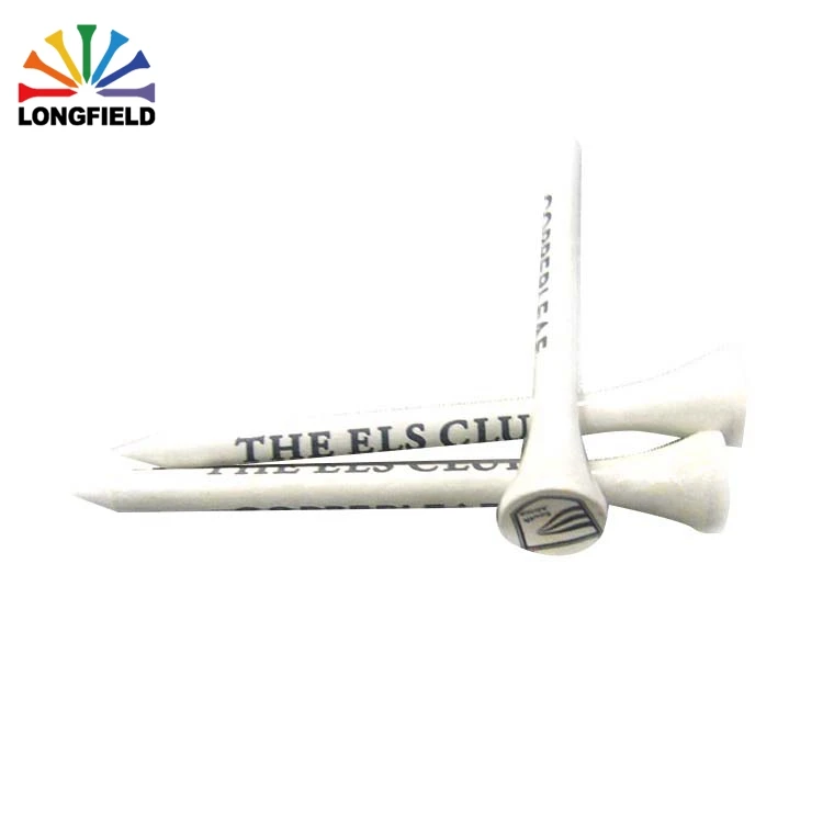 
Various colors very strong custom logo printed wooden tee golf 