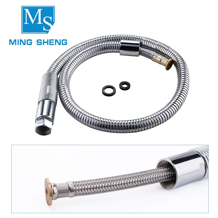 Wall-mounted Kitchen Pre Rinse Sink Mixer Taps  with Long Flexible Spring Hose