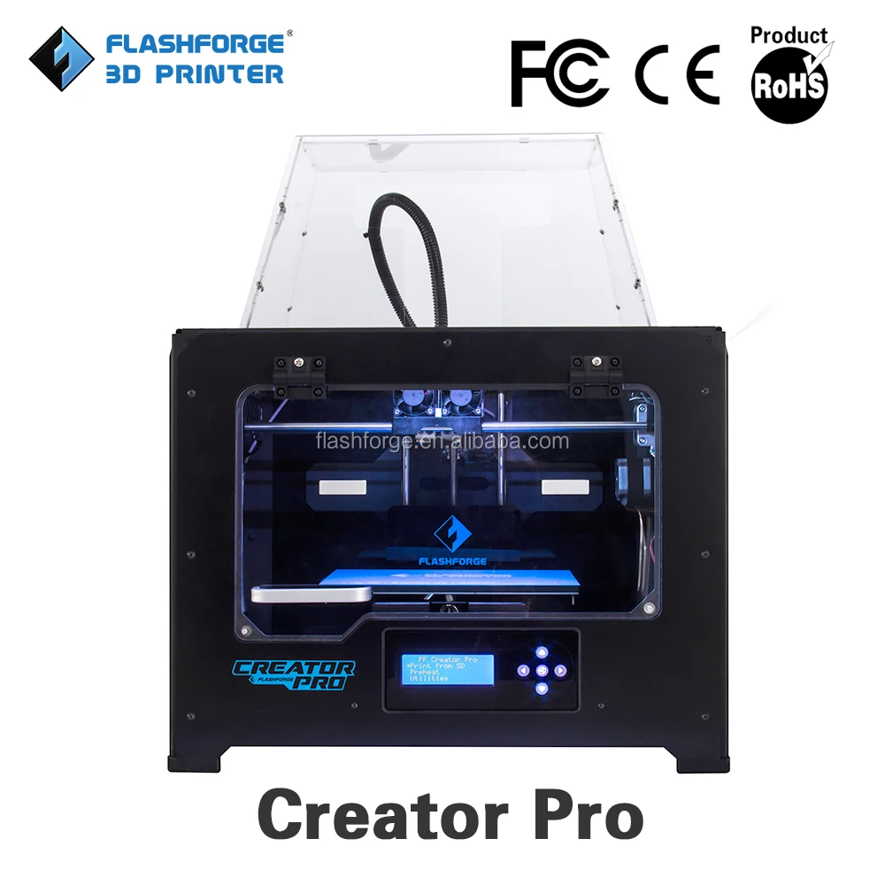 № 1 продажа Flashforge Creator Pro 3D принтер машина для продажи двойной экструдер с полный металлический каркас