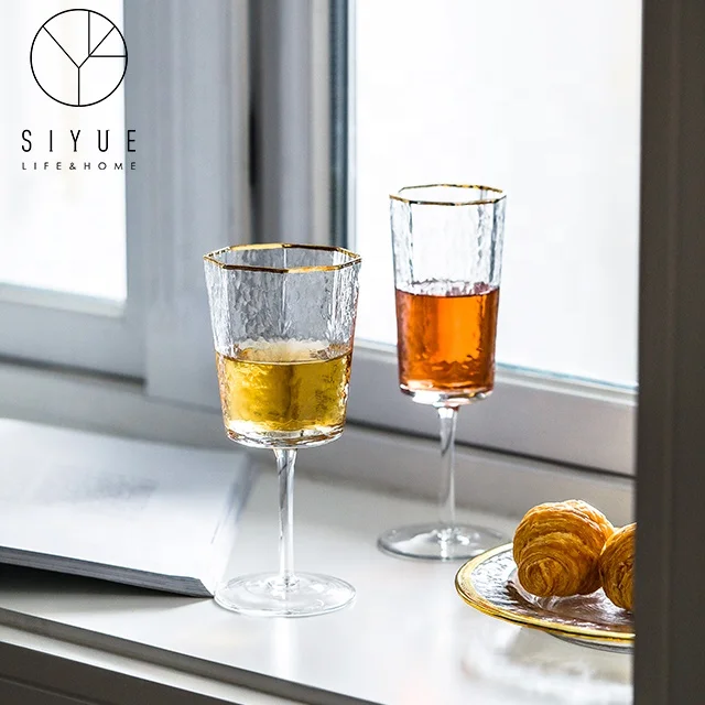 Customized Multi-Edge Transparent Short Red Wine Glass 1742