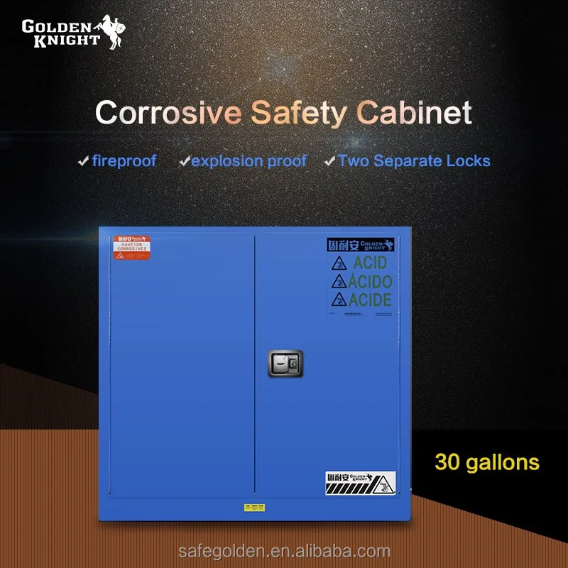 Golden Knight Anti-Corrosive Storage Cabinet used in university lab, fireproof chemistry laboratory furniture