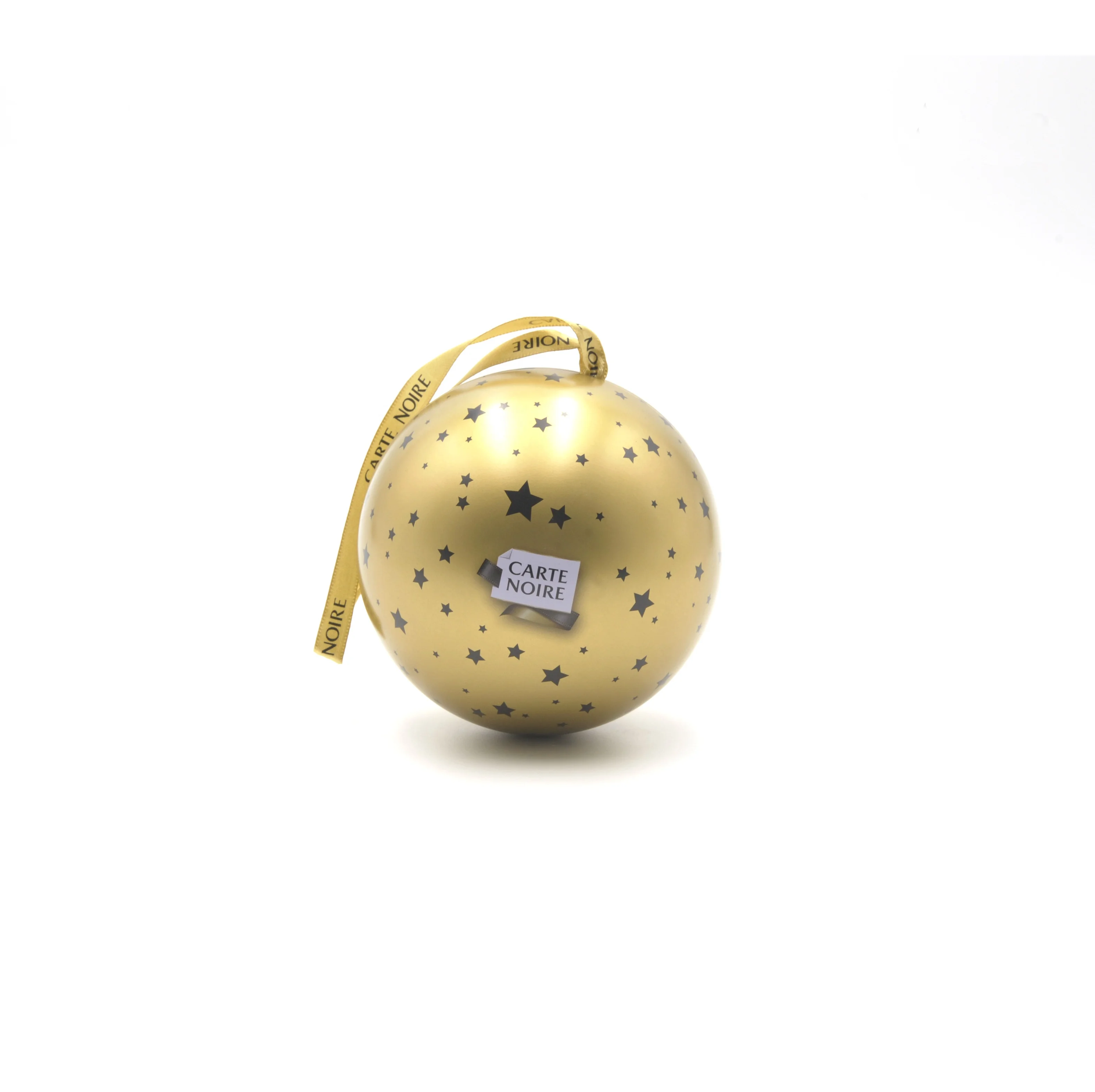 Round metal tin ball with hanging string gift packaging tin bauble box for Christmas
