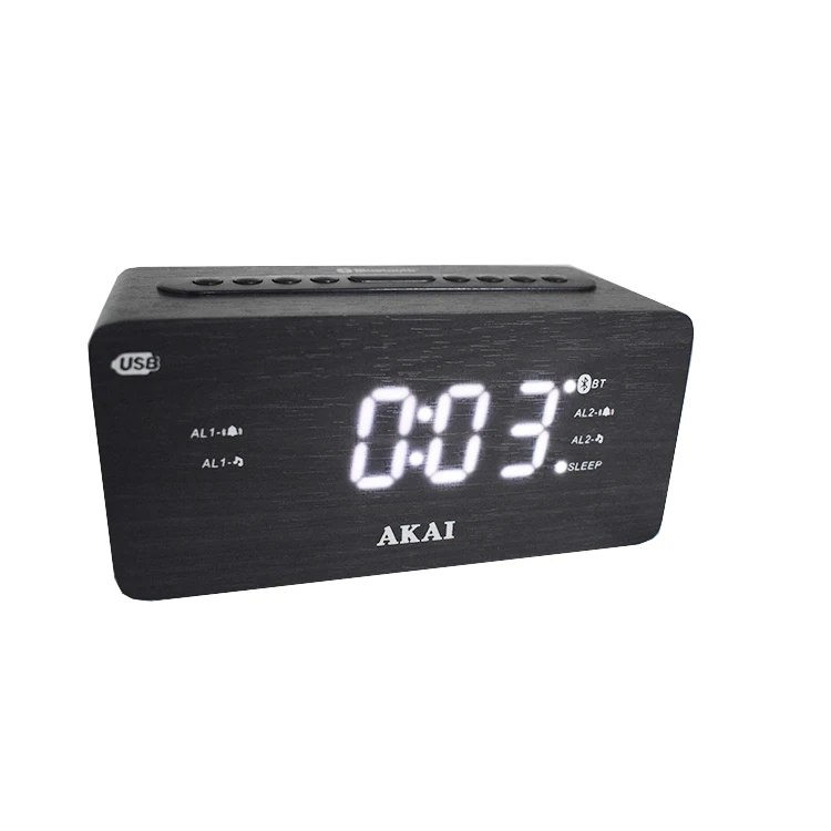 Mini portable multi functions alarm clock radio with AUX speaker sleep timer Blue tooth fm am radio