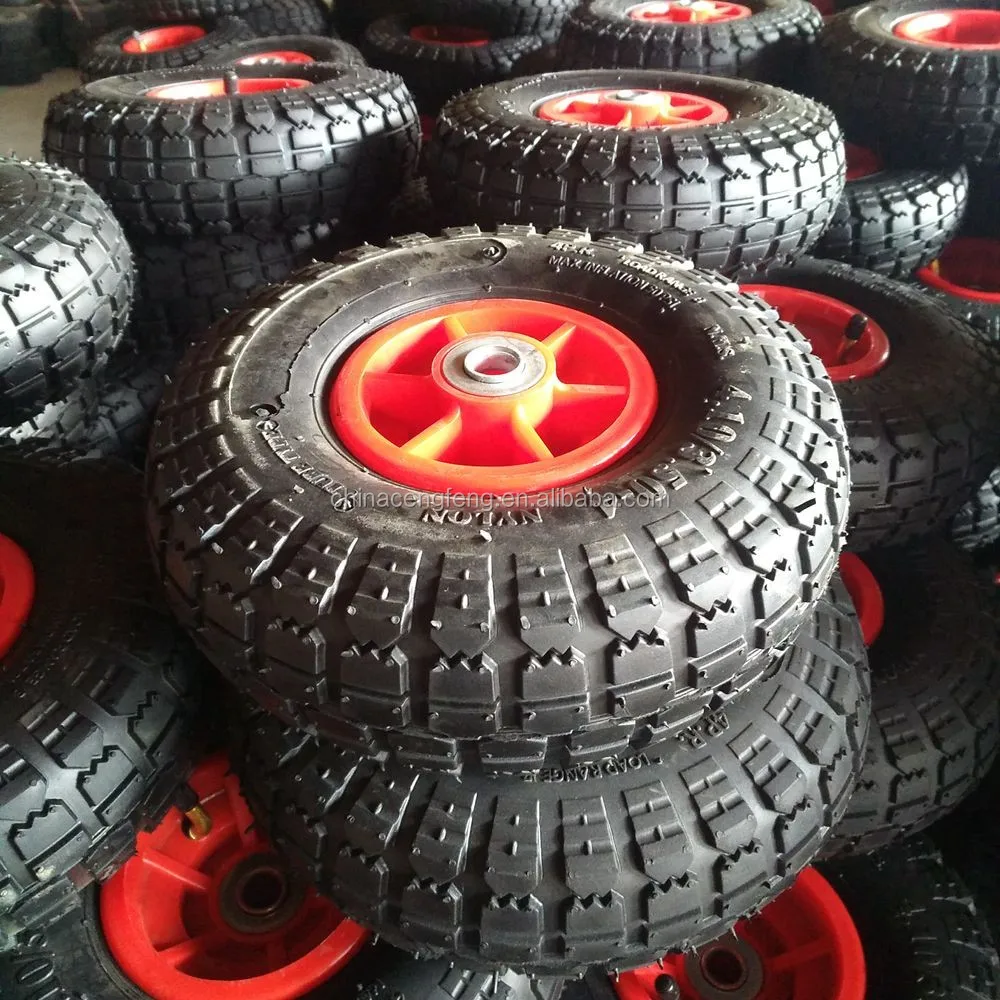 
pneumatic rubber wheel 4.10/3.50-4 with plastic hub rim 