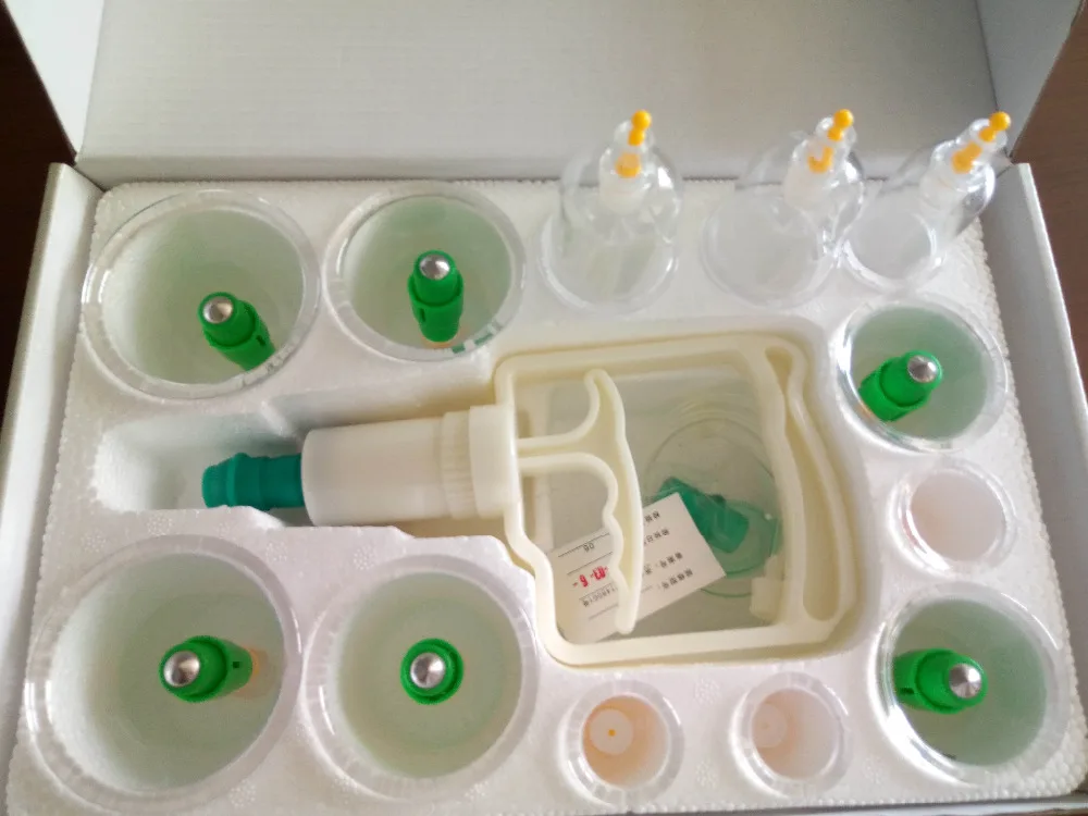 KC Best Quality Chinese Medical vaccum cupping 12 Cups Set Kit+6 magnets