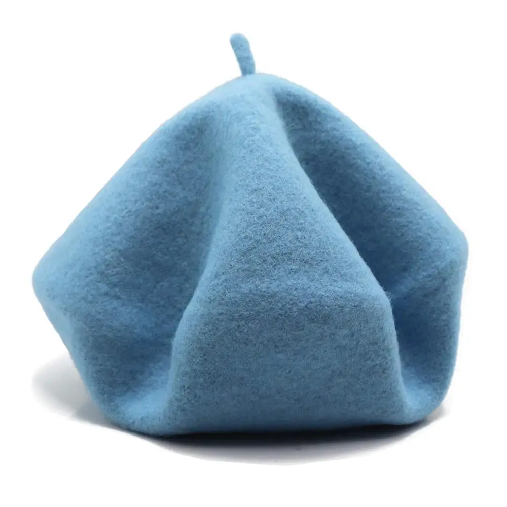 Wool Beret Hat,Solid Color French Style Winter Warm Cap for Women Girls Lady