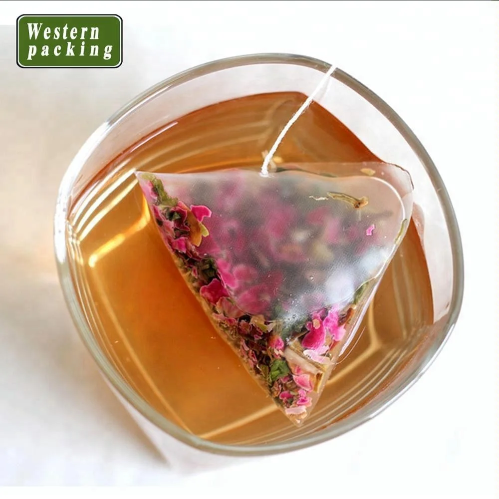 Food grade empty nylon mesh pyramid tea bag roll