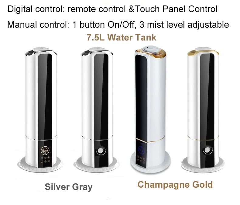 
7.5L Big Capacity Ultrasonic Air Humidifier With Timer 