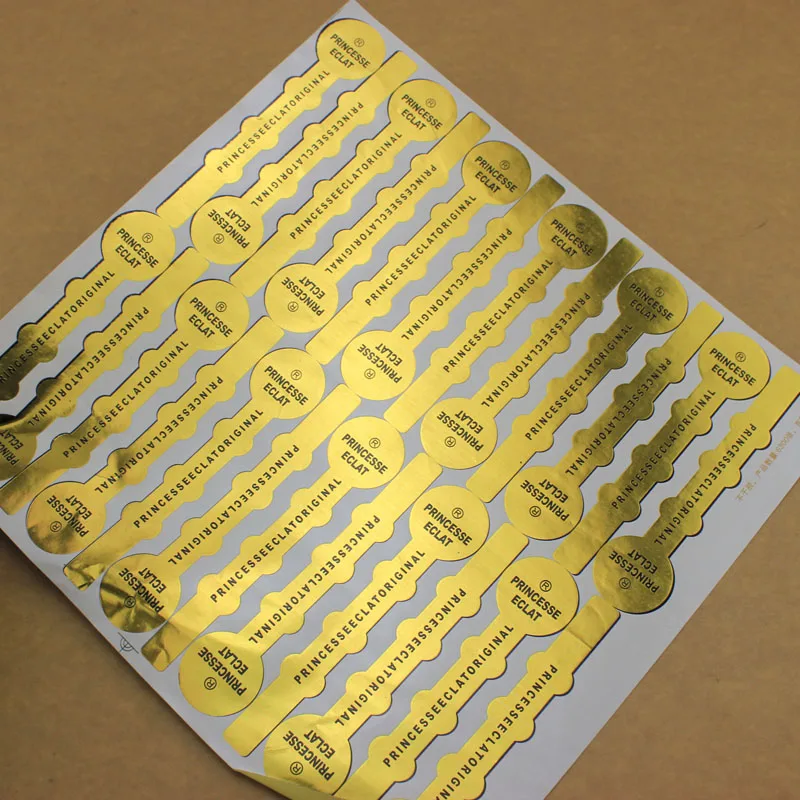 OEM/ODM Custom Matte Gold Paper Stickers Stamped With Golden Foil, Custom Gloden Foil Embossed NobLe Effect Gold Label Stickers