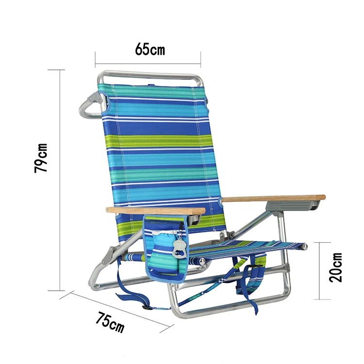 OEM Portable Outdoor Director Folding Beach Chair with 5 Positions