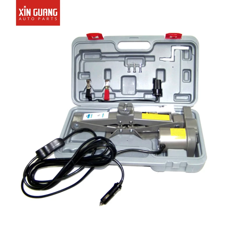 12V 3300LB Electric Car Jack Scissor Lift Garage Vehicle Tire Repair Tool