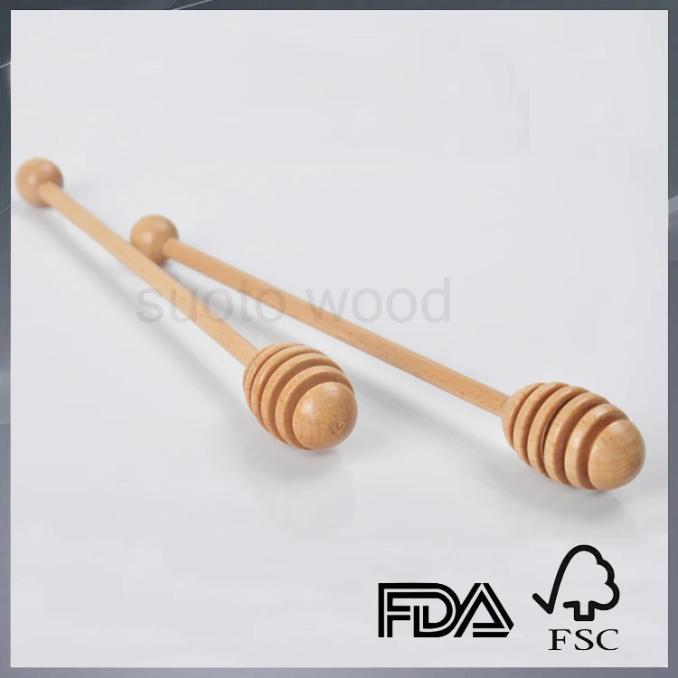 Food grade wooden honey stick wooden honey spoon