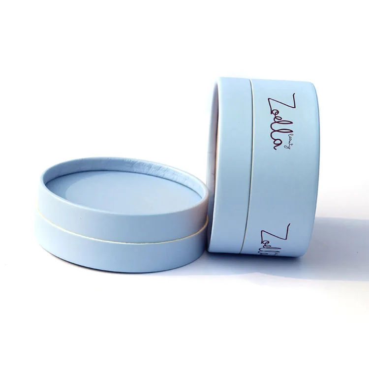 Roll edge cosmetic cardboard tubes small round gift boxes cylinder cardboard box with custom printing