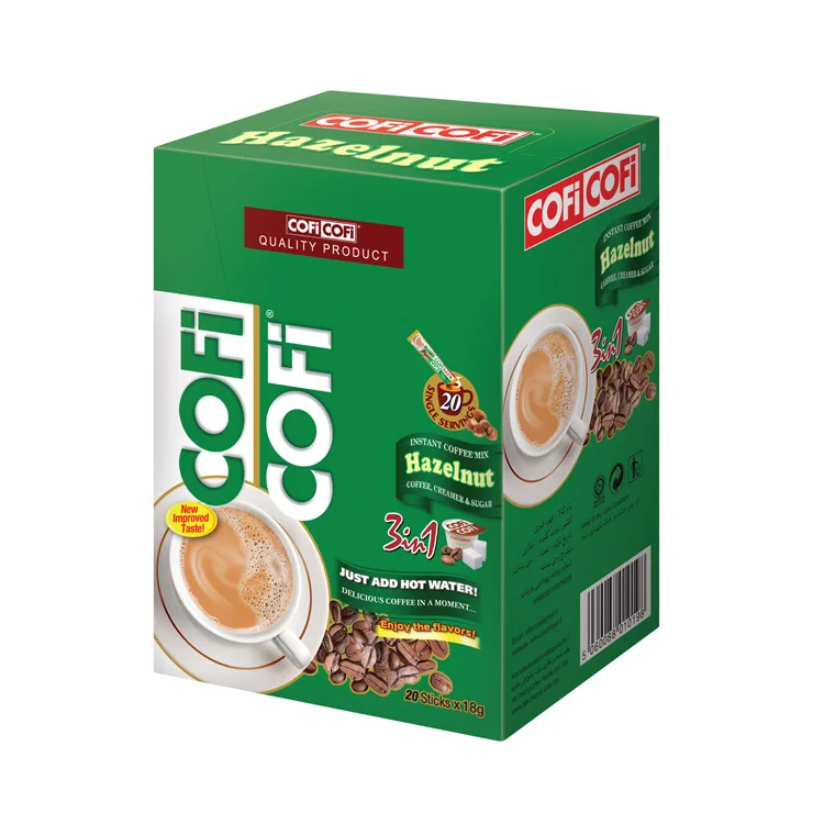 Malaysia COFI COFI Brand 3 in 1 Hazelnut 20 Sticks x 18g Instant Coffee Mix