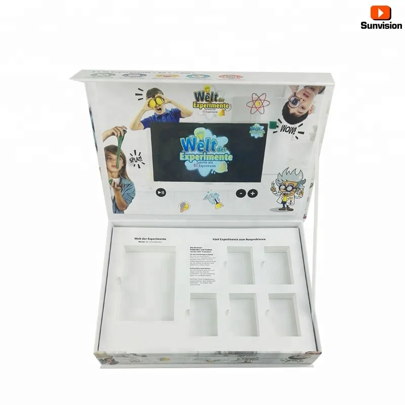 china factory  customized 2.4 4.3, 5, 7 inch screen brochure display components tft lcd video greeting card module with eva