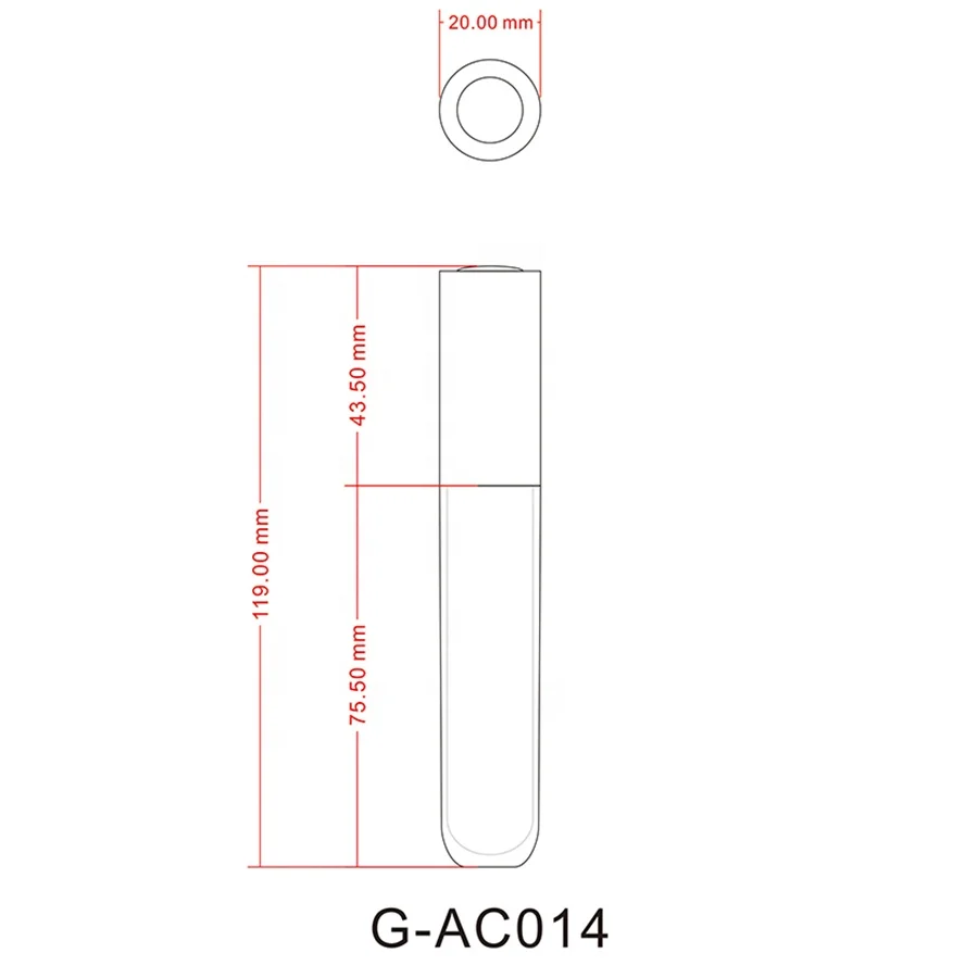 High Quality Cosmetic Packaging Container case Lip Gloss Bottle Empty Plastic clear Lip Gloss Tube