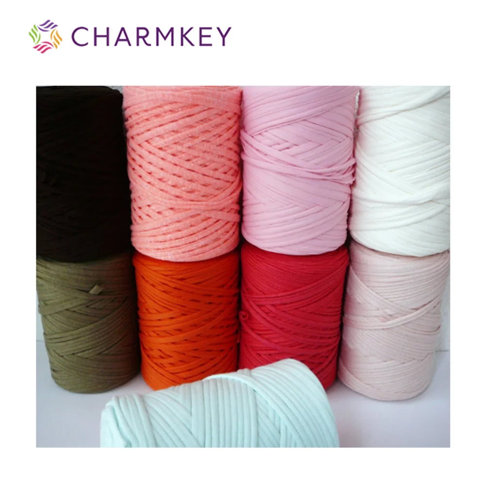 Solid color wholesale t shirt yarn for crochet