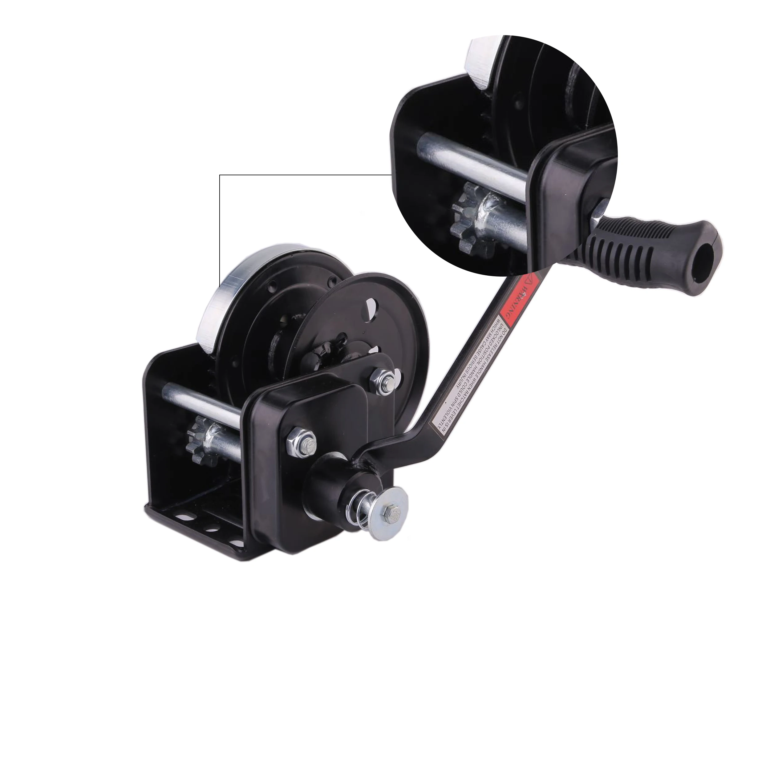 XINQI 2021 New Design 800LBS Hand Winch With Automatic Brake Drum  For Sale