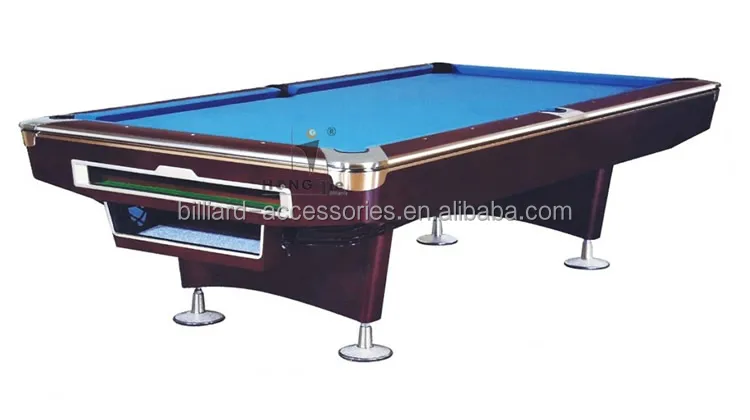 Professional 9ft Solid Wood With Slate Billiards Pool Table