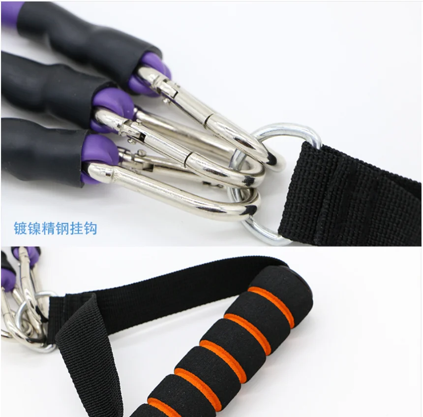 factory free customized logo  Hot Customized Foot Pedal Elastic Pull Rope Stretch Leg Exerciser /Resistance band for home