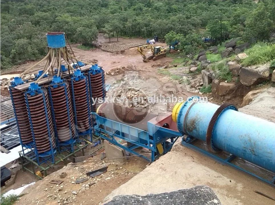 Аллювиальная Золотая стиральная машина вращающаяся барабанная скруббер