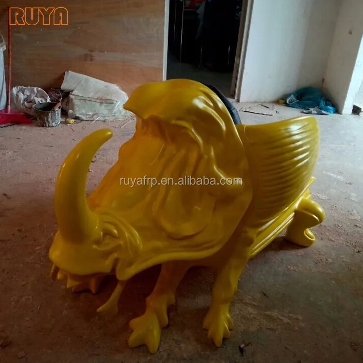 Fibreglass artist chairs designer creative animal furniture leather beatle chair for luxury hotel reception rest