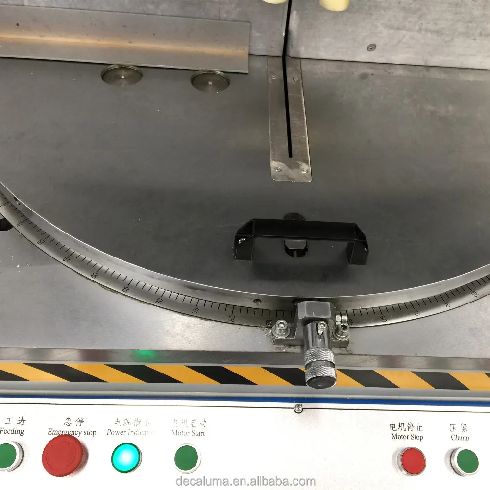 China DECALUMA Company Supply Single Head Saw Aluminum Profile Cutting Machine