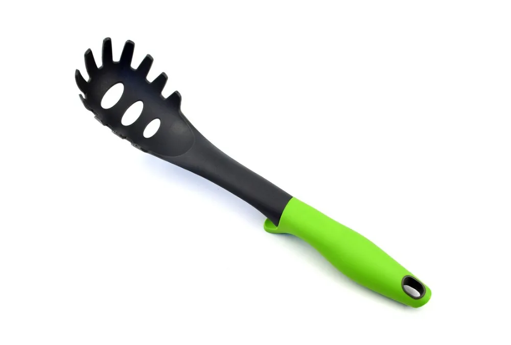 New heat resistant food safe nylon kitchen cooking utensils set 6 pieces with plastic holder