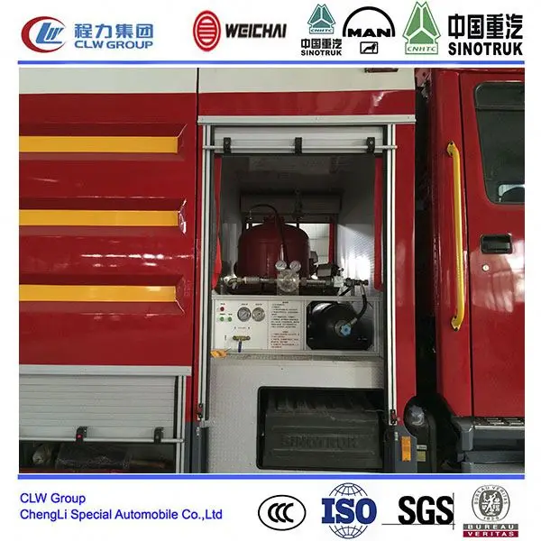 hot sale water/foam howo fire truck/ 10000 liter aerial tower fire truck