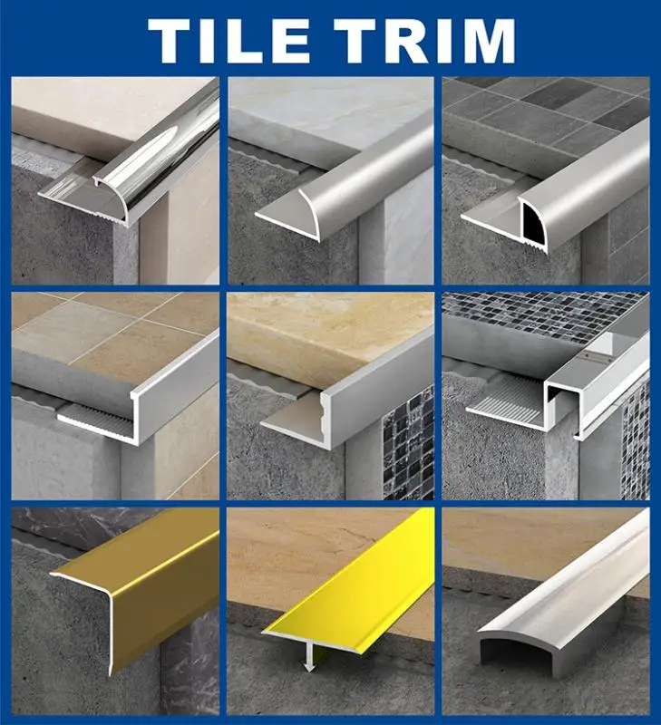 aluminum wall edge trim ceramic tile trim for kitchen corner edge