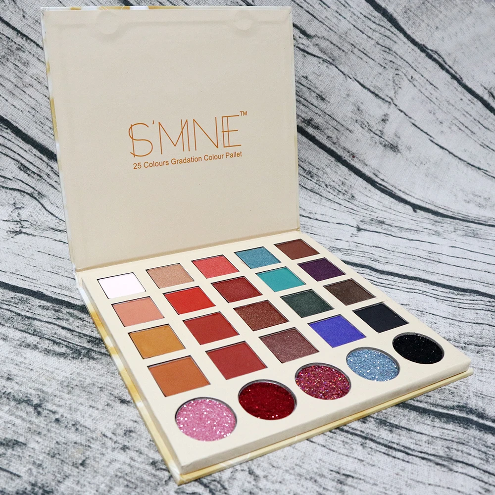 3 in 1r Matte Glitter Pressed Eye Shadoironing 25 Colors Highly Pigmented Eyeshadow Palette Palette Waterproof Powder