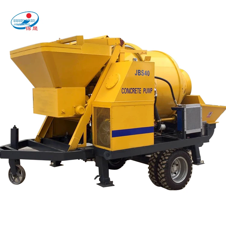 Diesel self loading beton mixing concrete mixer with pump