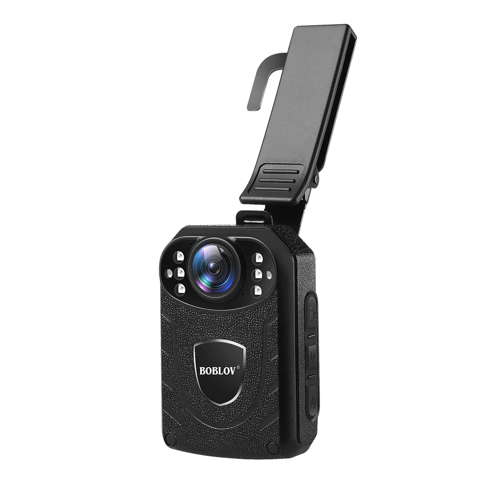 BOBLOV Body Worn Camera 1296P Body Mounted Camera Night Vision External Storage Body Camera for Police Security Guard (KJ21)