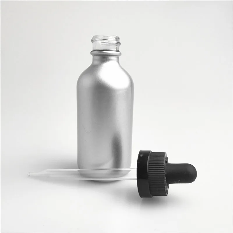 stainless steel metal color water airless bottle classical Boston perfume nail polish oil pump packaging