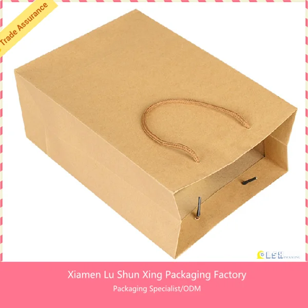 kraft paper bags made by hand,pantone color printing kraft paper shopping bag