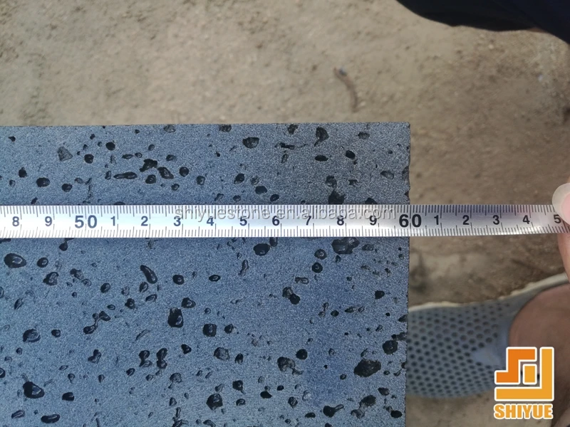 
China Hainan black lava stone tile price lava stone for sale 