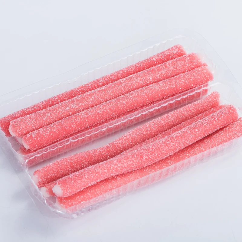 Sour Straw Center Filled Starch candy