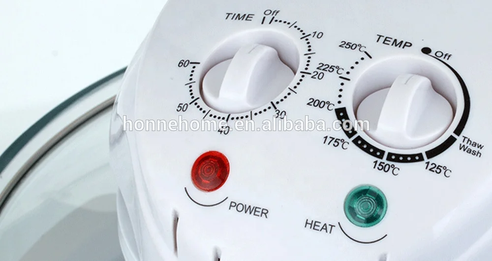 Halogen convection oven, Glass bowl with capacity up to 12 liters,1400 W, Oven combined grill casserole large model